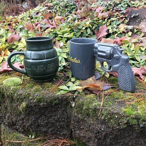 Cabelas Gun Mug & Black Rifle Coffee Company Grenade Mug